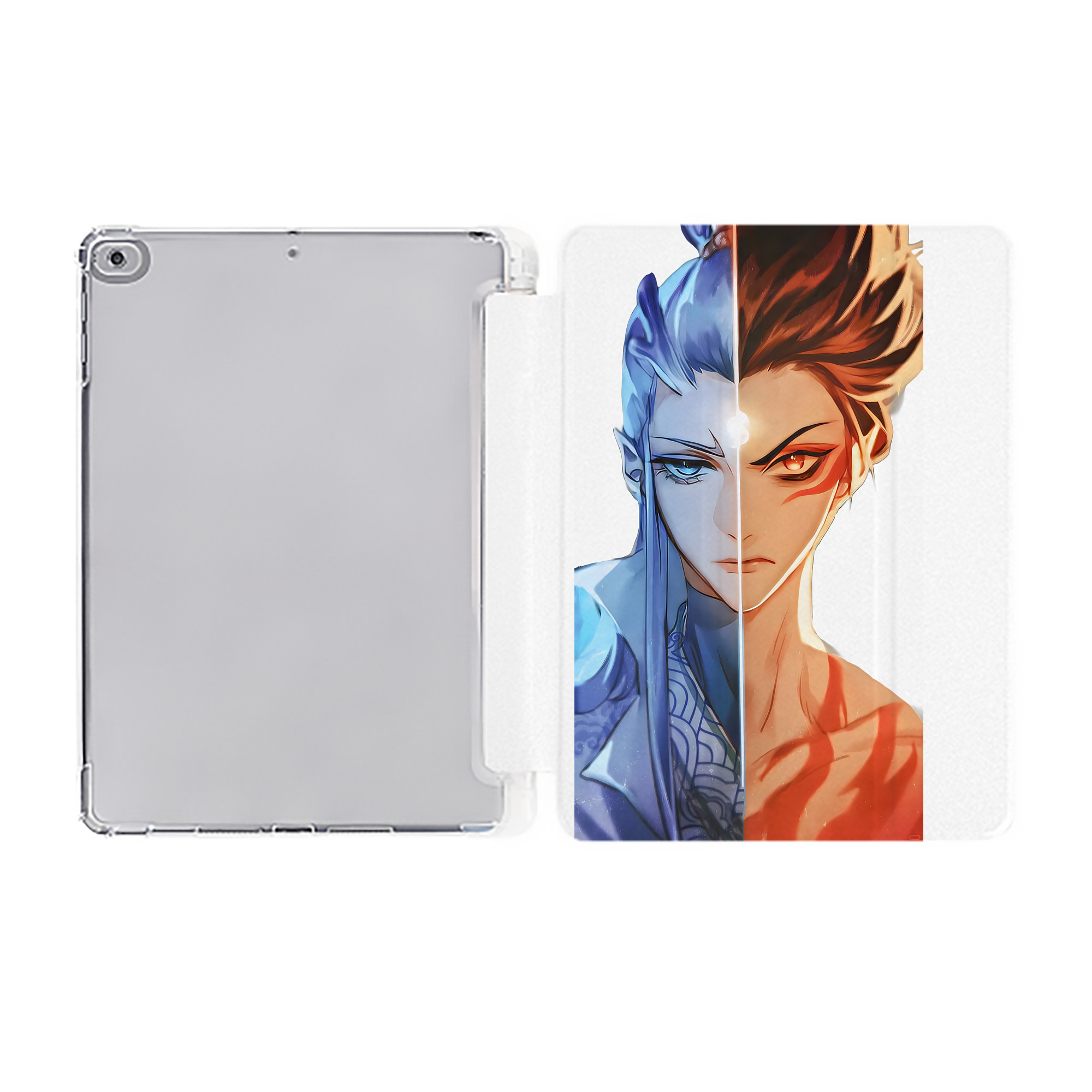（画像用） Ne Zha 2 ナタ 魔童の大暴れ IPad ケース ペン収納付き 三つ折りスタンド PUレザー×シリコン 対応機種9.5/10.5/10.9インチ